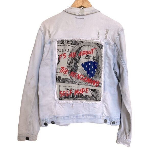 SPARK RIP & REPAIR BENJAMIN JACKET ICE BLUE - Picture 1 of 6